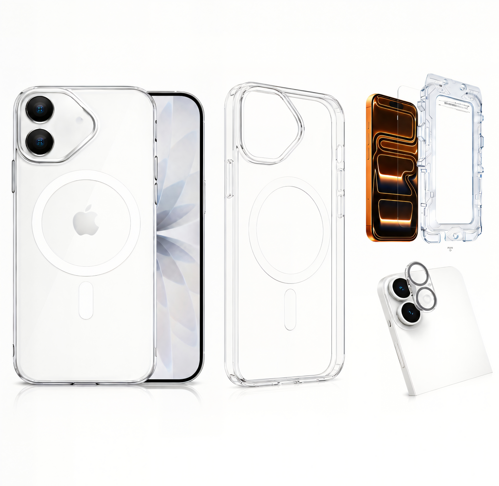 Uphill 3-in-1 MagSafe Clear Case + Screen & Lens Protector – iPhone 17
