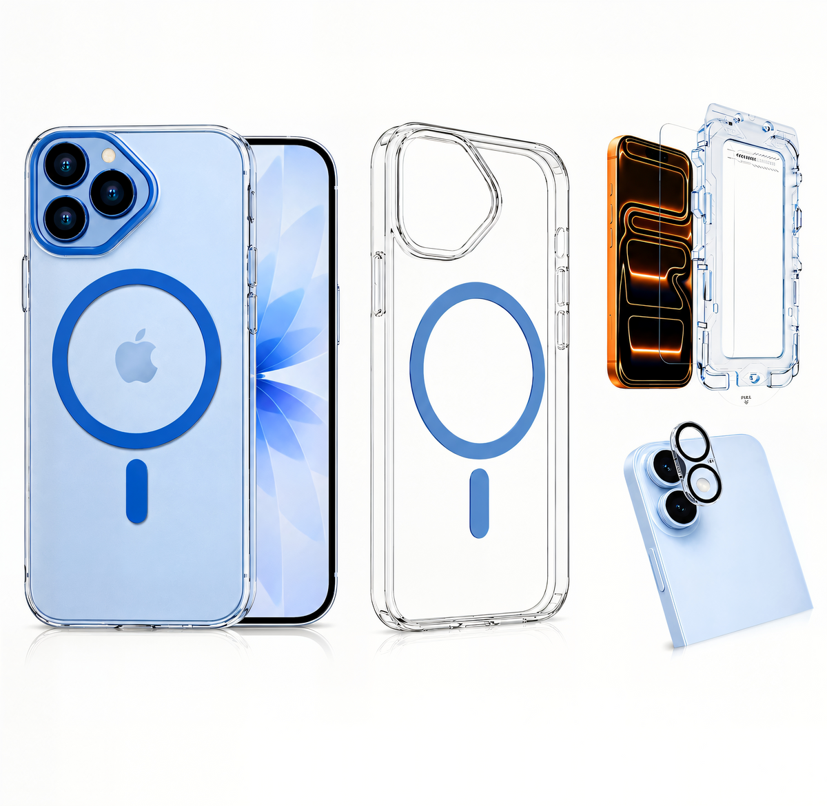Uphill 3-in-1 MagSafe Clear Case + Screen & Lens Protector – iPhone 17