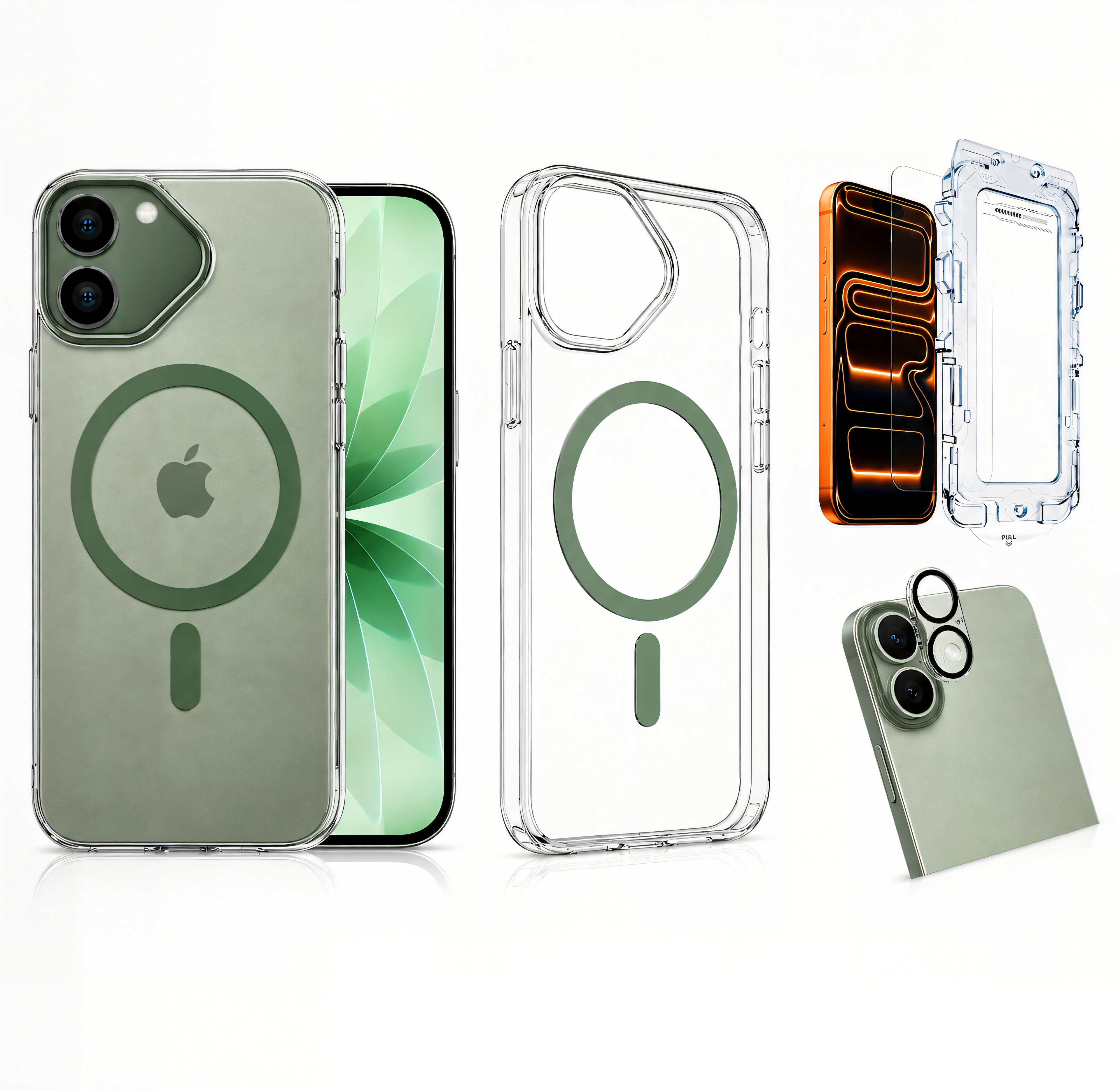 Uphill 3-in-1 MagSafe Clear Case + Screen & Lens Protector – iPhone 17
