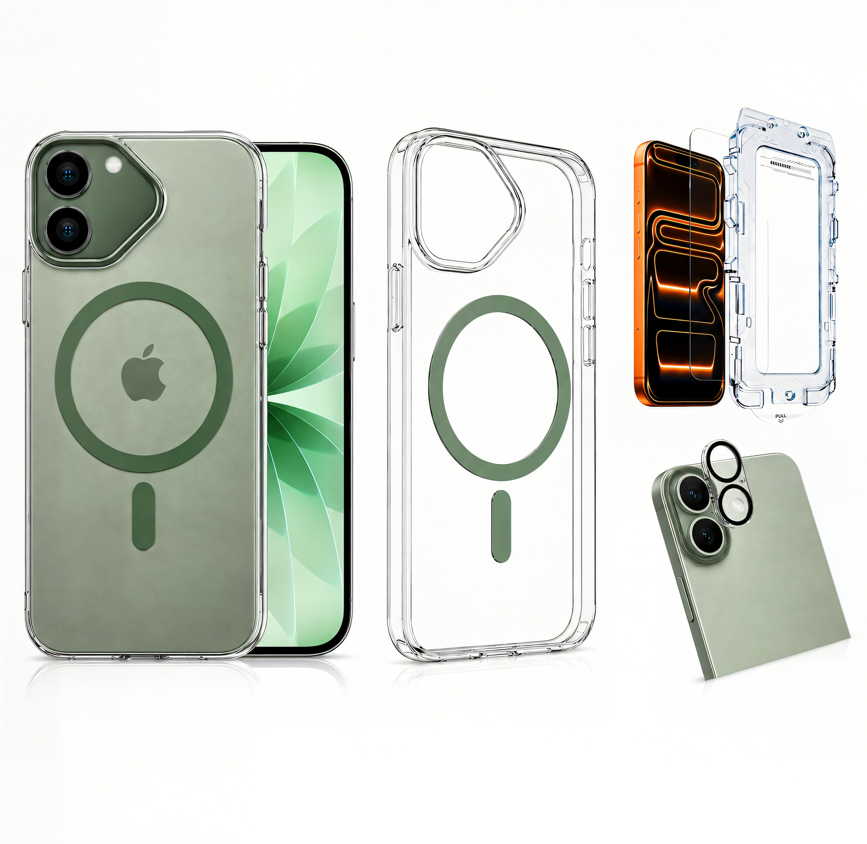 Uphill 3-in-1 MagSafe Clear Case + Screen & Lens Protector – iPhone 17