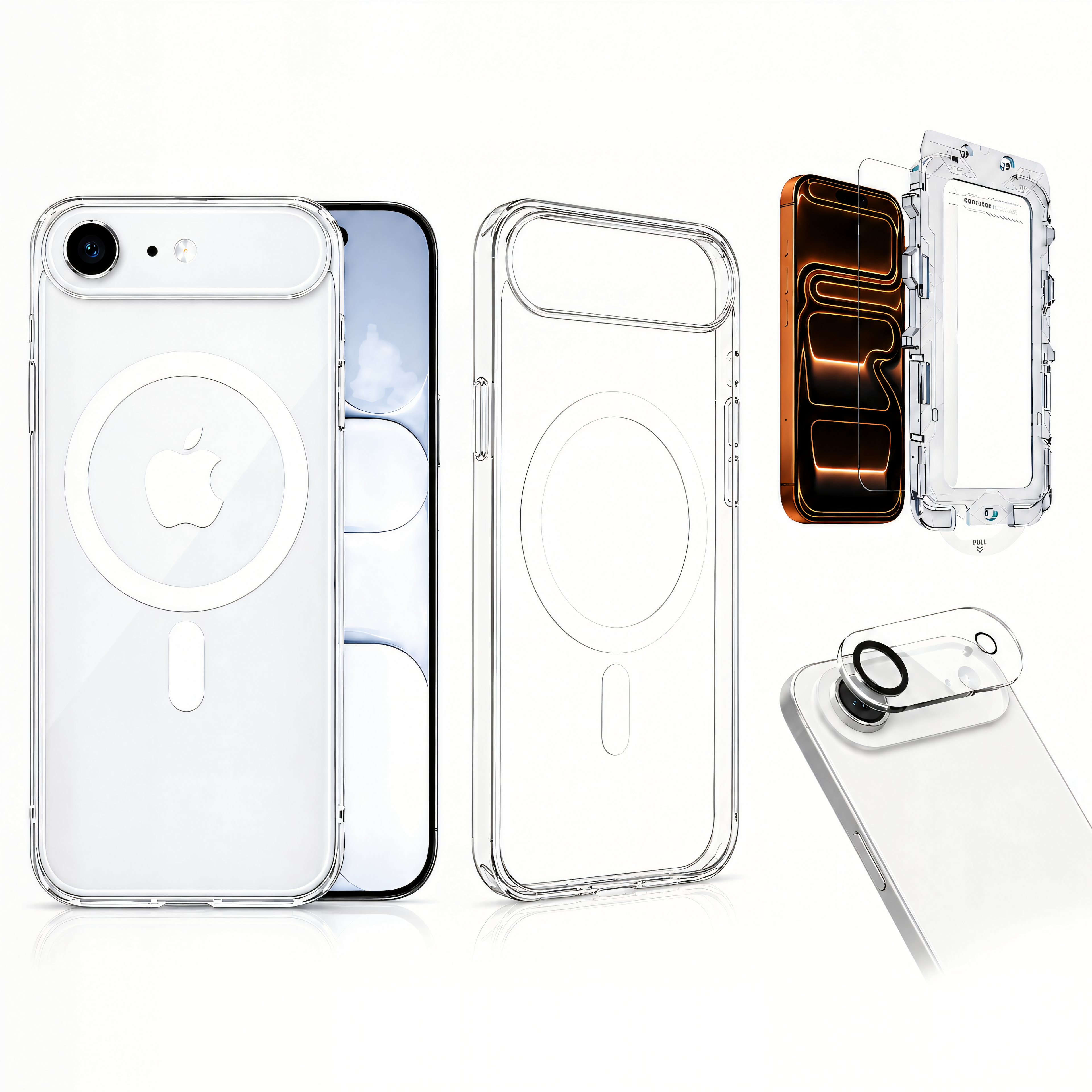 Uphill 3-in-1 MagSafe Clear Case + Screen & Lens Protector – iPhone 17 Air