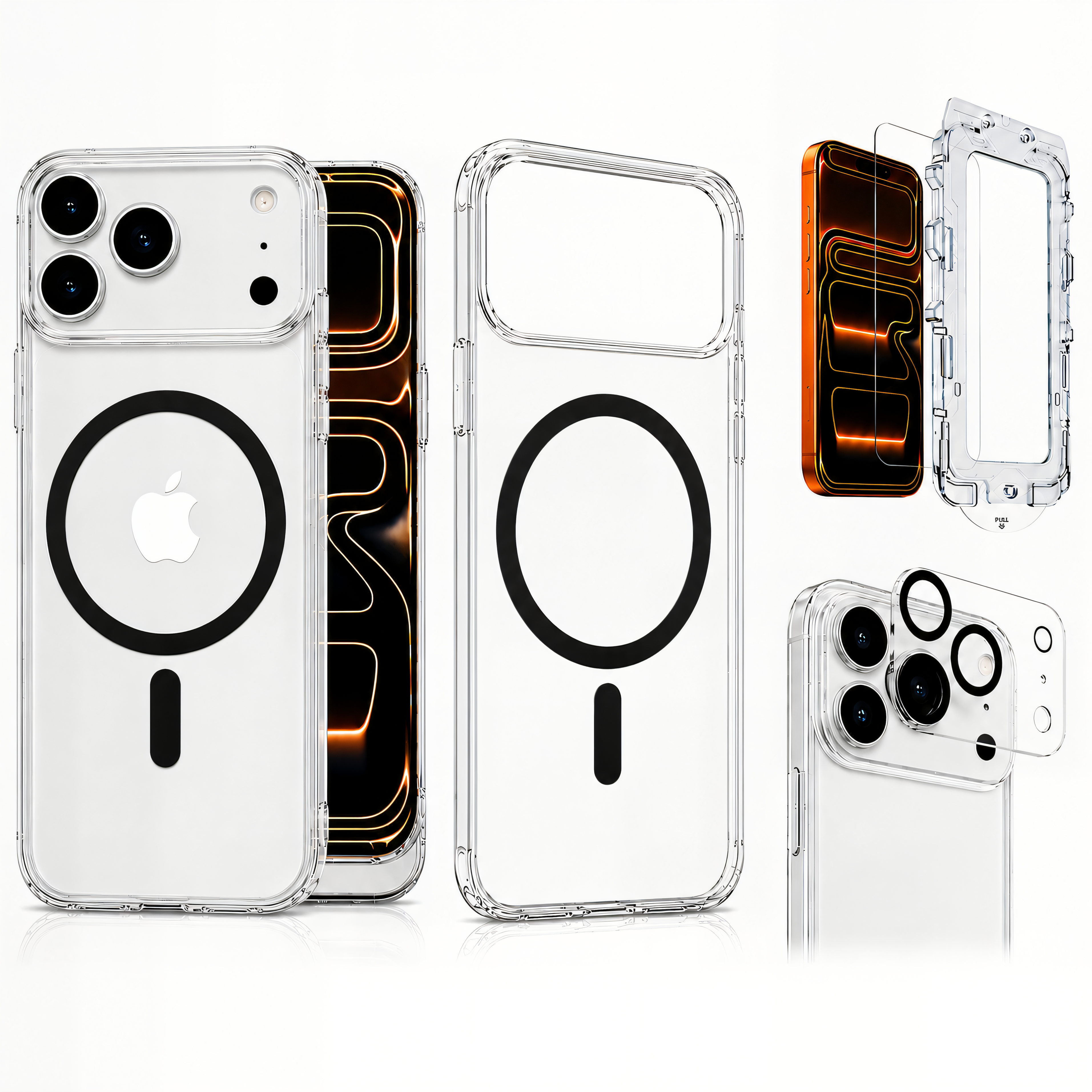 Uphill 3-in-1 MagSafe Clear Case + Screen & Lens Protector – iPhone 17 Pro