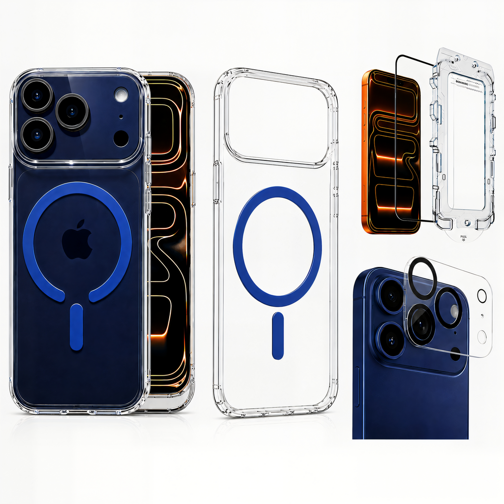 Uphill 3-in-1 MagSafe Clear Case + Screen & Lens Protector – iPhone 17 Pro